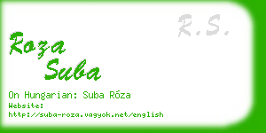 roza suba business card
